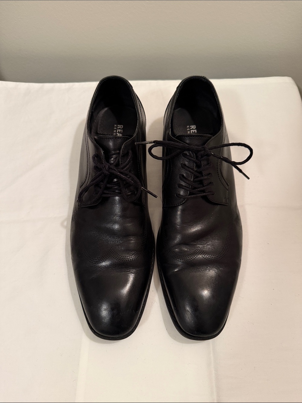 Reaction Kenneth Cole Black Leather Lace-Up Derby Shoes